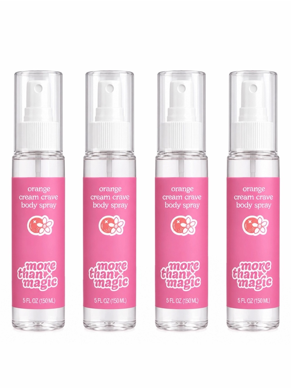 MORE THAN MAGIC - ORANGE CREAM CRAVE BODY SPRAY 150ML X4 - BRAND NEW
